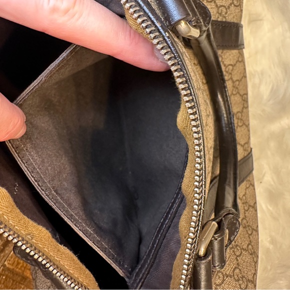 🧡🧡 AUTHENTIC GUCCI GG Monogram Medium Joy Boston Dark Brown 👜👜 - Picture 16 of 16